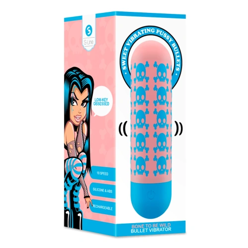 Shots Bone To Be Wild Rechargeable Bullet Vibrator Pink Blue [8]