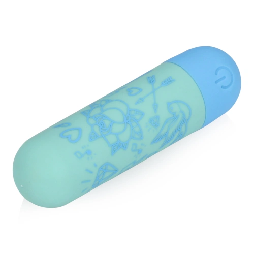Shots I'm Drawn To You Rechargeable Bullet Vibrator Green and Blue [1]