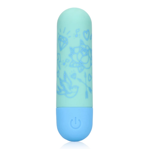 Shots I'm Drawn To You Rechargeable Bullet Vibrator Green and Blue