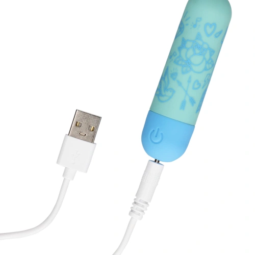 Shots I'm Drawn To You Rechargeable Bullet Vibrator Green and Blue [7]