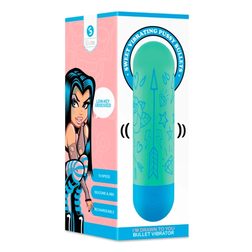 Shots I'm Drawn To You Rechargeable Bullet Vibrator Green and Blue [8]