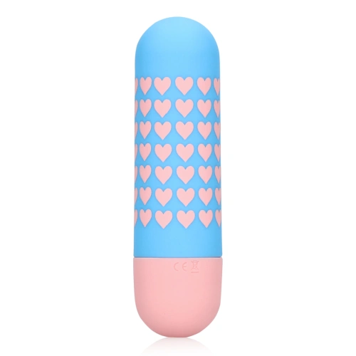 Shots Heart To Get Rechargeable Bullet Vibrator Blue-Pink [2]