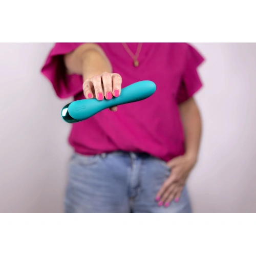 Nina - Rechargeable silicone G-spot vibrator Smooth teal [5]