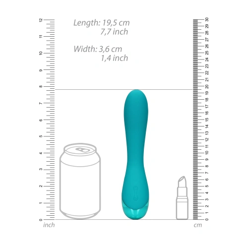 Nina - Rechargeable silicone G-spot vibrator Smooth teal [9]