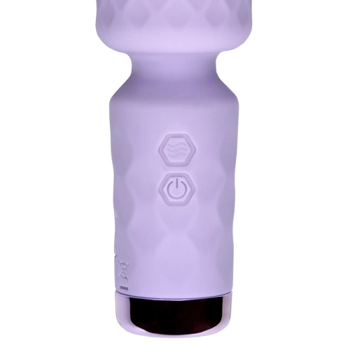 Rechargeable Silicone Mini Wand Massager Loveline Night Magic Purple [5]