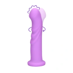 Rechargeable rotating G-spot vibrator made of soft silicone Loveline Rotating Vibrator purple