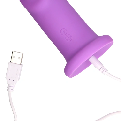 Rechargeable rotating G-spot vibrator made of soft silicone Loveline Rotating Vibrator purple [7]