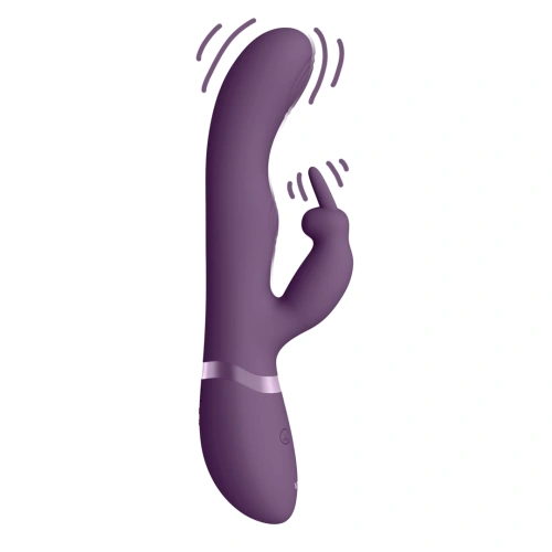 Nina - Vive May Rechargeable Silicone Rabbit Vibrator with 3 Motors Purple [5]