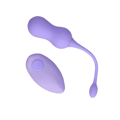 Dilyana Rechargeable Silicone Vibro Egg with Remote Loveline Purple