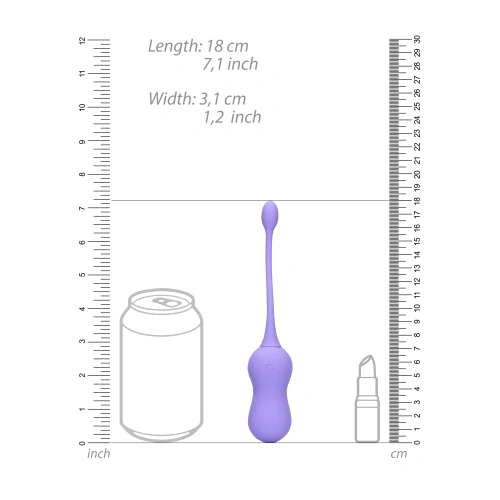 Dilyana Rechargeable Silicone Vibro Egg with Remote Loveline Purple [6]