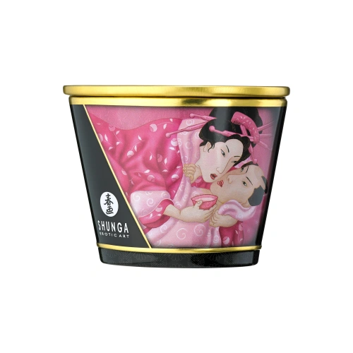 Shunga Aphrodisia rose scented massage candle [2]