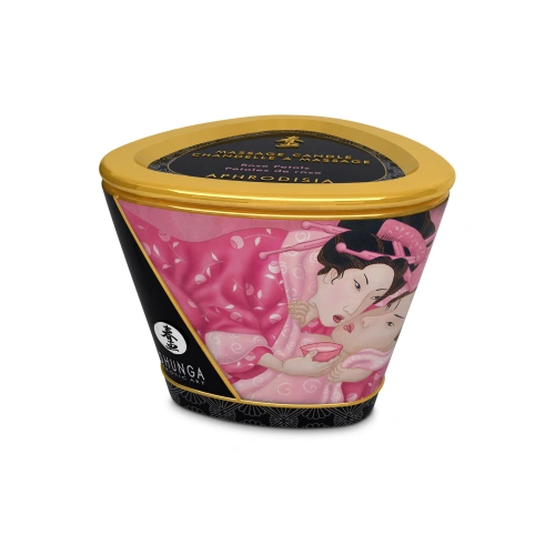 Shunga Aphrodisia rose scented massage candle [1]