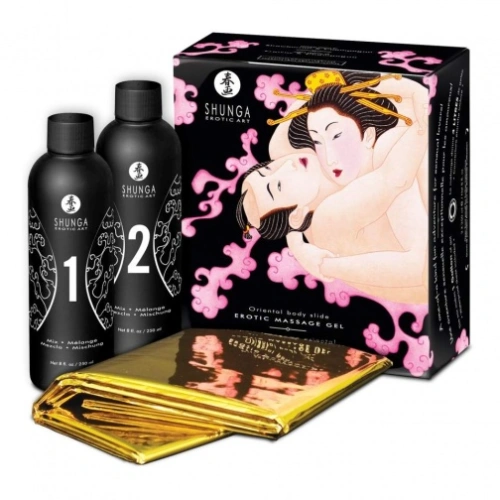 Set for erotic nuru massage Shunga strawberry champagne [1]