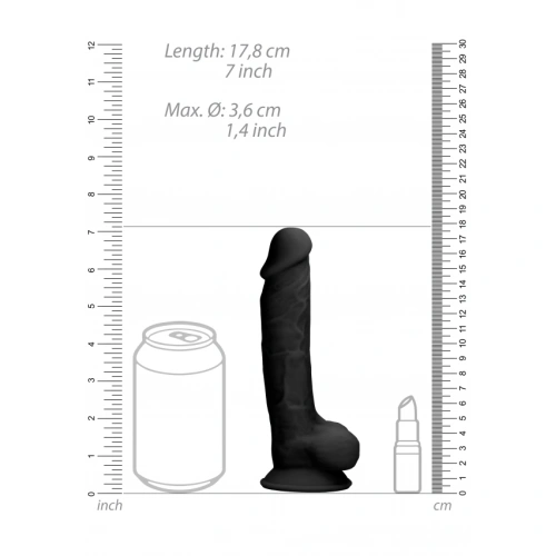 Revolutionary double layer silicone dildo SilexD 7'' Model 1 black [7]