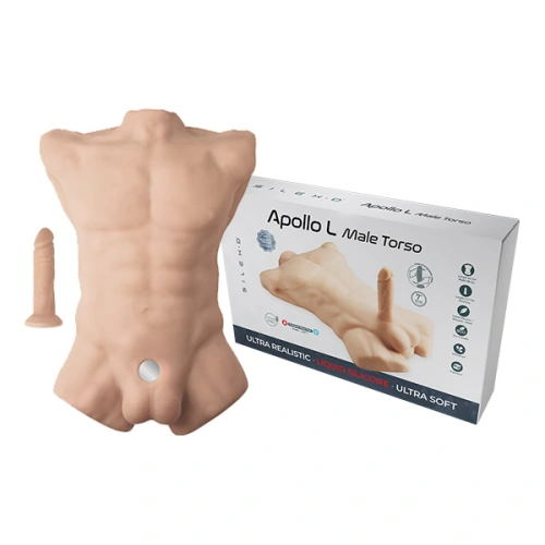 Realistic masturbator silicone body with dildo Silexd Apollo L [6]