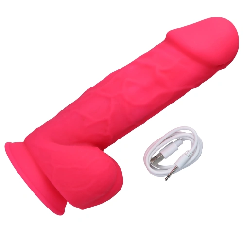Rechargeable double layer vibrating dildo SilexD 8.5" Model 4 pink [6]