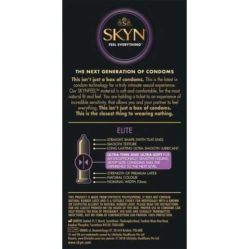 10 pcs Skyn ​​Elite non-latex thin condoms [2]