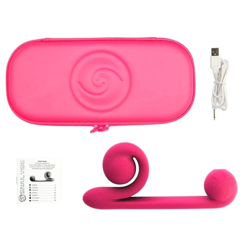 Rechargeable 2 in 1 vibrator with original design Snail Vibe pink [6]