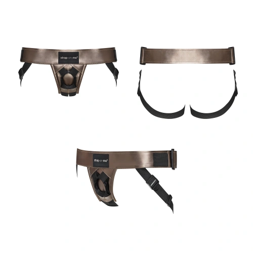 Set of 2 adjustable penis belts Strap-On Me Curious Harness XS-XXL bronze [3]