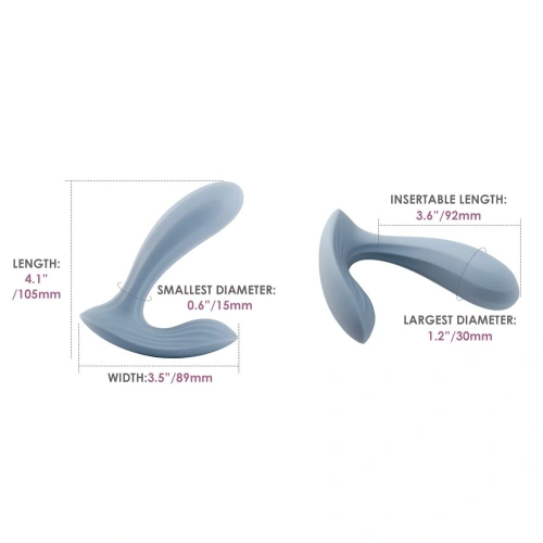 Rechargeable silicone wearable vibrator controlled with the Svakom Erica App [3]