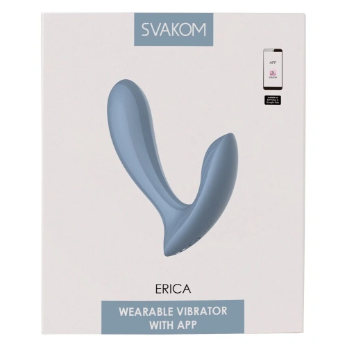 Rechargeable silicone wearable vibrator controlled with the Svakom Erica App [6]