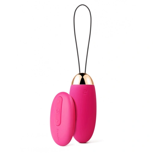 Elva Rechargeable Silicone Vibro Egg with Remote Pink [1]