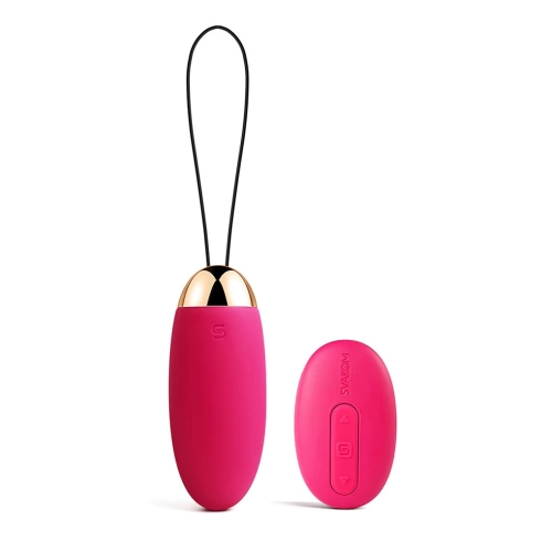 Elva Rechargeable Silicone Vibro Egg with Remote Pink