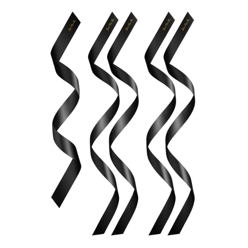 Set of 5 pcs. satin ribbon ties in black Sweet Caress