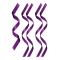 Set of 5 pcs. satin ribbon ties in Sweet Caress purple