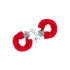 Metal handcuffs with fluff Sweet Caress red