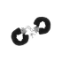Sweet Caress Black Down Metal Handcuffs