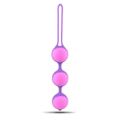 Vaginal beads made of honey. Silicone Bi-Balls Triple
