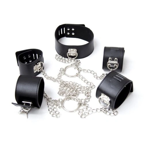BDSM Hand and Foot Restraint Set with Hogtie Collar [1]