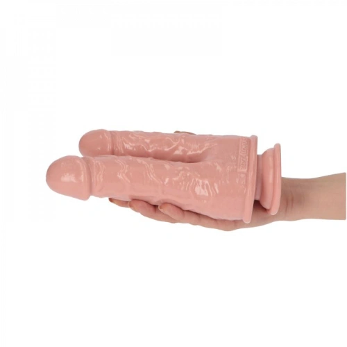 Realistic double anal-vaginal dildo with vacuum base Remo [5]