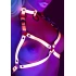 Taboom Open Cup Bra S/M Neon Pink Light Up Harness [2]