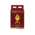 Metal anal dilator in gold with red crystal Taboom M [5]