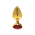 Small metal butt plug in gold with red crystal Taboom S [1]