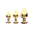 Small metal butt plug in gold with red crystal Taboom S [4]