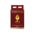 Small metal butt plug in gold with red crystal Taboom S [5]