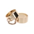 Massive metal cuffs jewelry Dona golden [2]