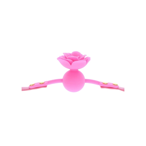 Silicone mouth ball - rose with breathing hole Rose Ball Gag Taboom Malibu pink [2]