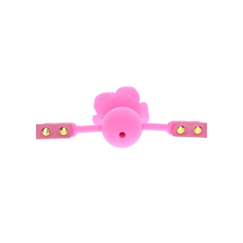 Silicone mouth ball - rose with breathing hole Rose Ball Gag Taboom Malibu pink [4]