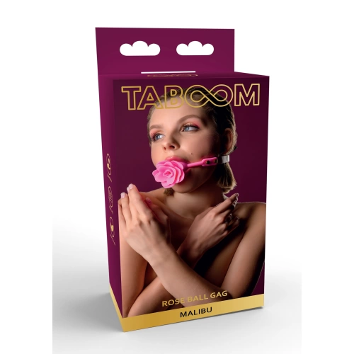 Silicone mouth ball - rose with breathing hole Rose Ball Gag Taboom Malibu pink [7]