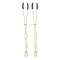 Metal nipple clips nipple jewel with pearls Nipple Play golden
