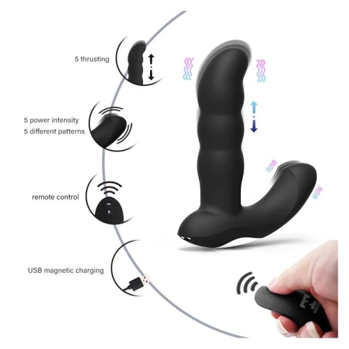 Nina - Ampex Remote Control Rechargeable Prostate Stimulator with Thrusts [5]