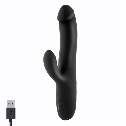 Multifunctional rabbit vibrator made of silicone Angus black [1]