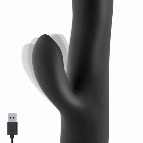 Multifunctional rabbit vibrator made of silicone Angus black [3]