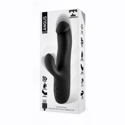 Multifunctional rabbit vibrator made of silicone Angus black [5]