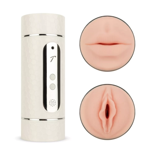 Nina - Teazers Double Rechargeable Vibrating Masturbator with Two Holes and Love Sounds