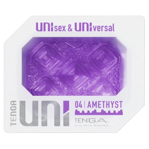 Embossed and compact unisex stimulator Tenga Uni Amethyst [1]